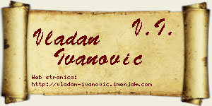 Vladan Ivanović vizit kartica